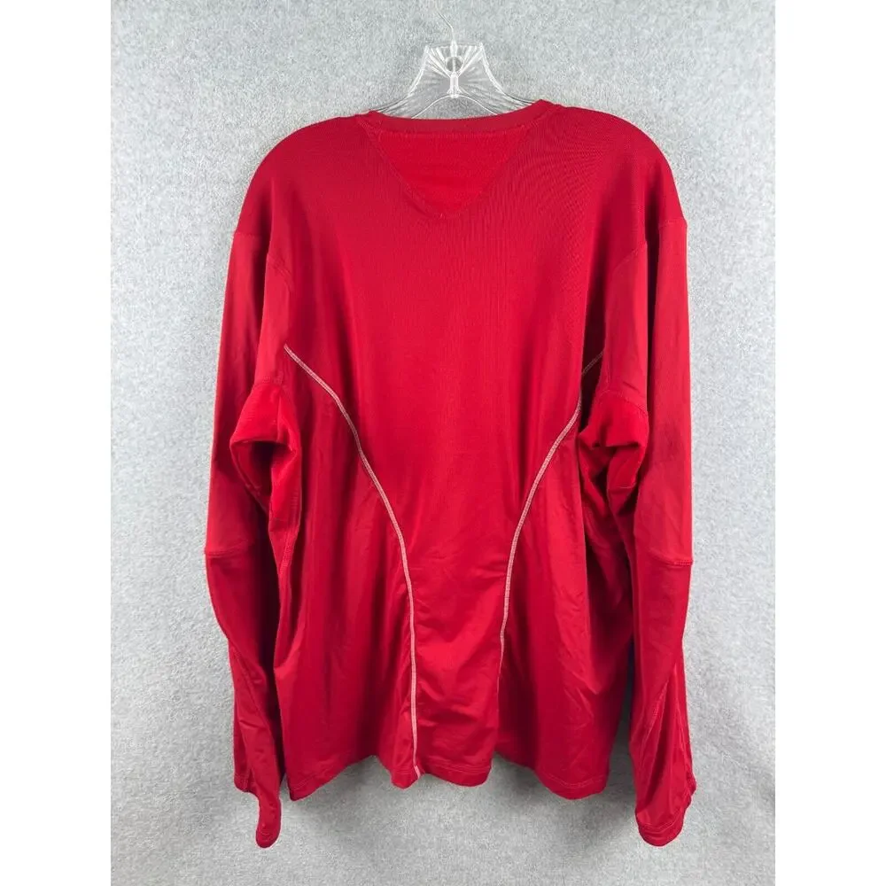 Adidas Clima365‎ Shirt Men's L Red Long Sleeve Workout Base Layer Tee